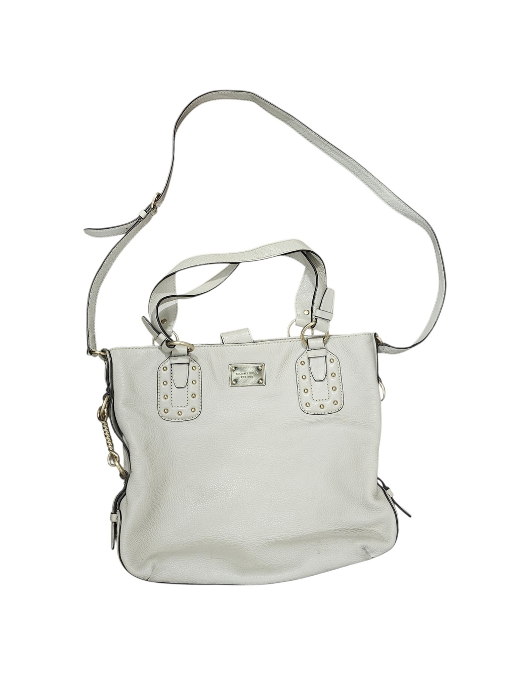 Michael Kors Astor White Pebbled Leather Crossbody Bag